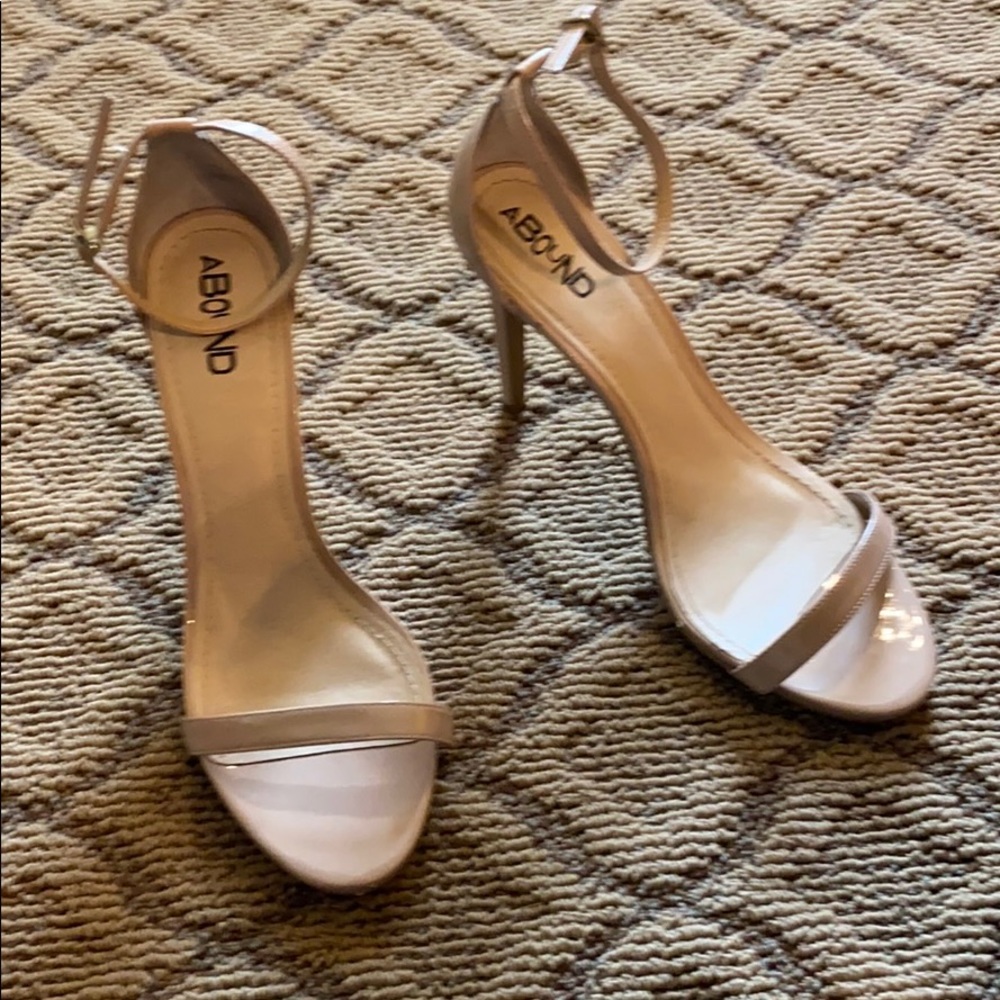 Nude strappy heels